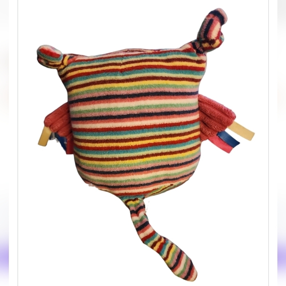 Jellycat Baby Toy Terry Cloth Owl Plush Striped Stuffed Knots Crinkle Wings Soft - Picture 2 of 6